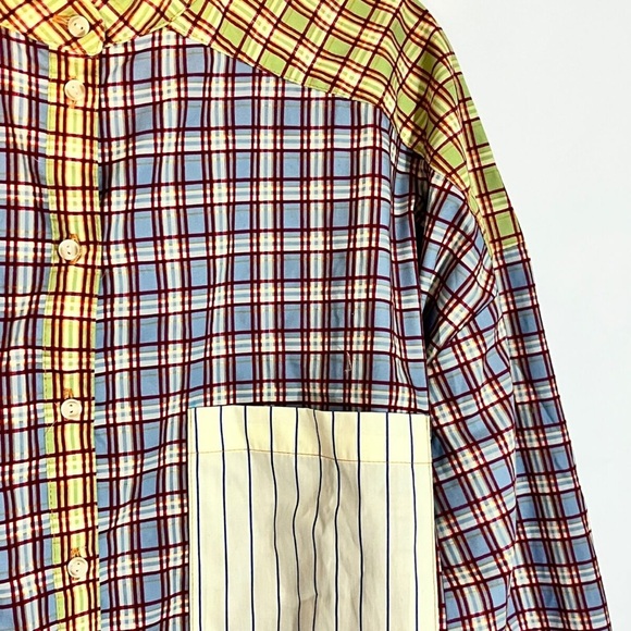 Urban Outfitters Out From Under Mixed Plaid Button Down Shirt - Picture 7 of 8
